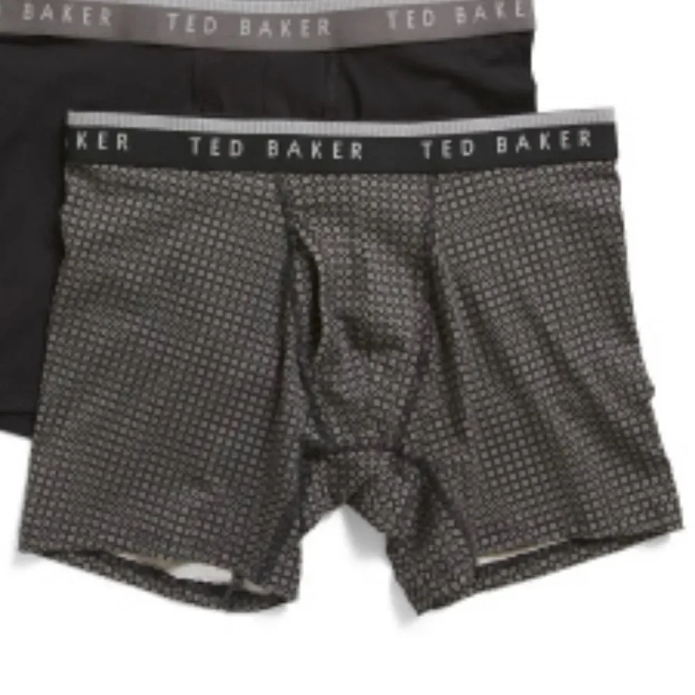 Ted Baker 4 Pack Soft Cotton Stretch Black Gray Boxer Briefs
